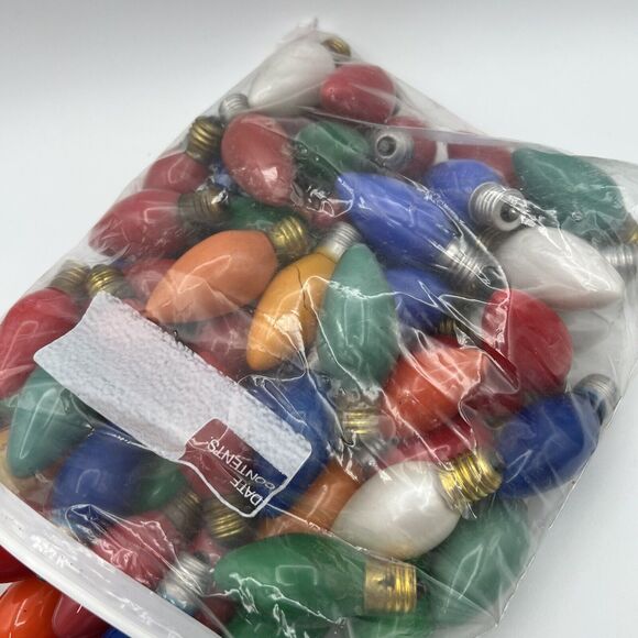 50+ Vtg C-9 Christmas Light Bulbs Multi Color Indoor Outdoor Snoopy Lights WORKS - Picture 5 of 5